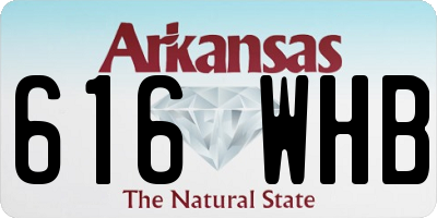AR license plate 616WHB