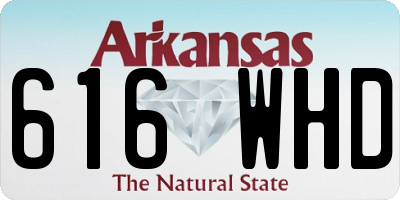 AR license plate 616WHD