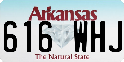 AR license plate 616WHJ