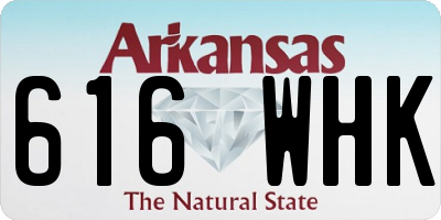 AR license plate 616WHK
