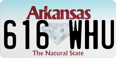 AR license plate 616WHU