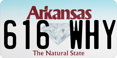AR license plate 616WHY
