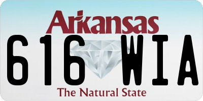 AR license plate 616WIA