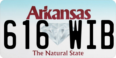 AR license plate 616WIB