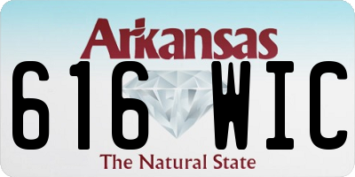 AR license plate 616WIC