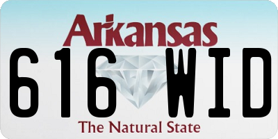 AR license plate 616WID
