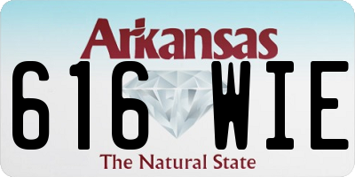 AR license plate 616WIE