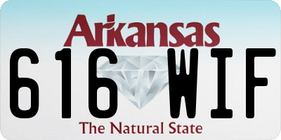 AR license plate 616WIF