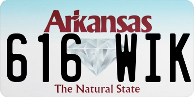 AR license plate 616WIK