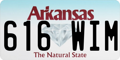 AR license plate 616WIM