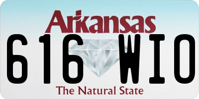 AR license plate 616WIO