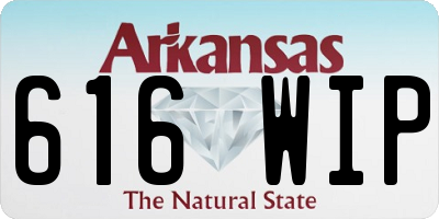 AR license plate 616WIP