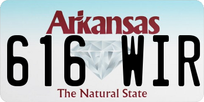 AR license plate 616WIR