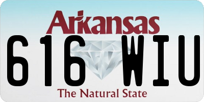 AR license plate 616WIU