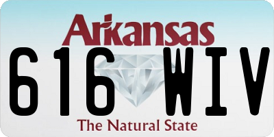 AR license plate 616WIV