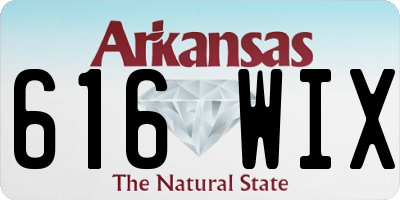 AR license plate 616WIX