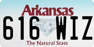 AR license plate 616WIZ
