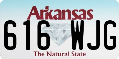 AR license plate 616WJG