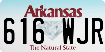 AR license plate 616WJR