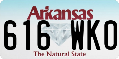 AR license plate 616WKO