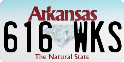 AR license plate 616WKS