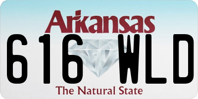 AR license plate 616WLD
