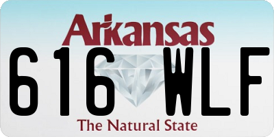 AR license plate 616WLF