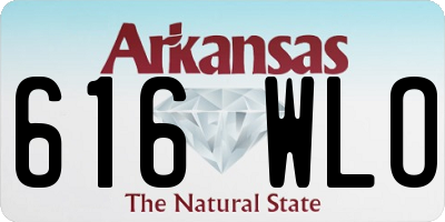 AR license plate 616WLO