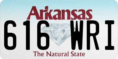 AR license plate 616WRI