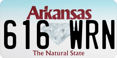 AR license plate 616WRN