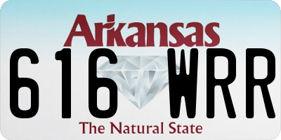 AR license plate 616WRR