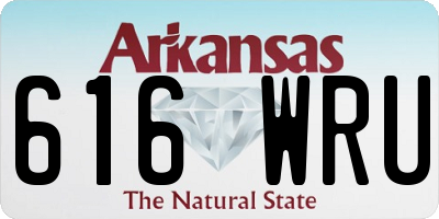 AR license plate 616WRU