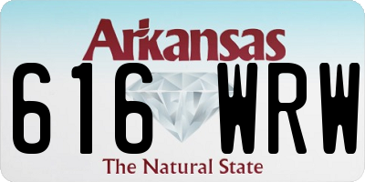 AR license plate 616WRW