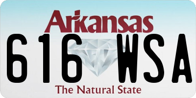 AR license plate 616WSA