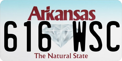 AR license plate 616WSC
