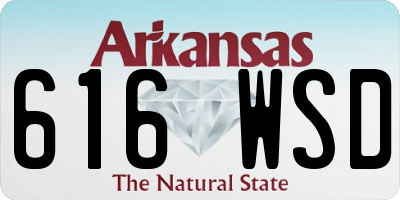 AR license plate 616WSD
