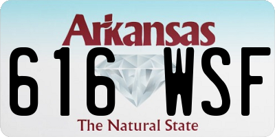 AR license plate 616WSF