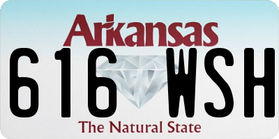 AR license plate 616WSH
