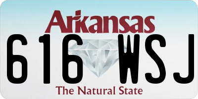 AR license plate 616WSJ