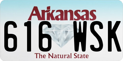 AR license plate 616WSK