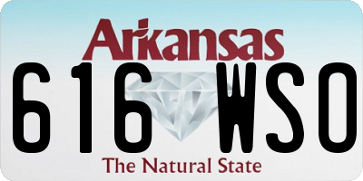 AR license plate 616WSO
