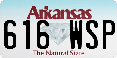 AR license plate 616WSP