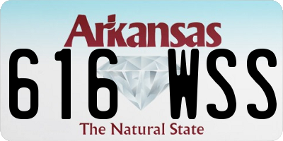 AR license plate 616WSS