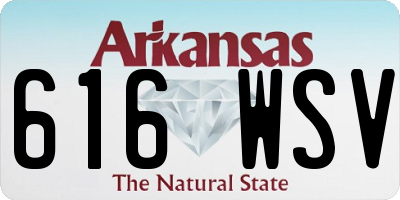 AR license plate 616WSV