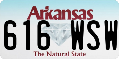 AR license plate 616WSW