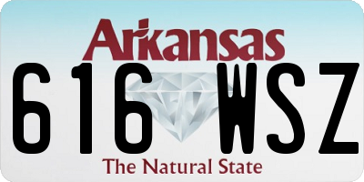 AR license plate 616WSZ