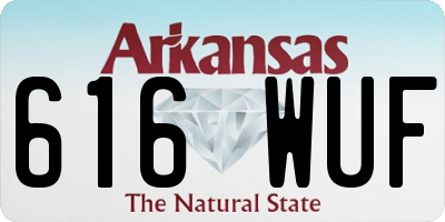 AR license plate 616WUF