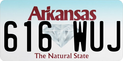 AR license plate 616WUJ