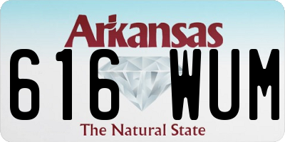 AR license plate 616WUM