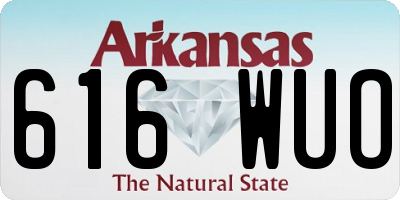 AR license plate 616WUO